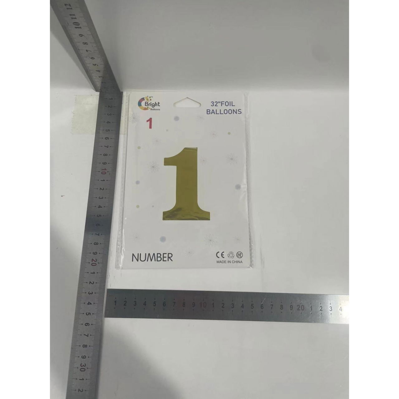 Balon din Folie Flippy, Cifra 1, 81 cm, Pentru Aer sau Heliu, Bulk, Auriu [7]