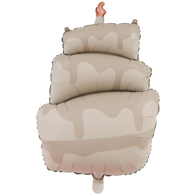 Balon din Folie Metalizata, Flippy, Figurina Animata, Model Tort, 96 x 55.5 cm, Ambalaj Individual, Pai Inclus, Umflare cu Aer sau Heliu, Maro [1]