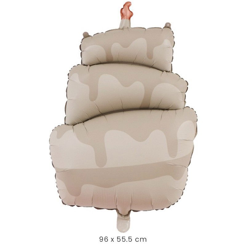 Balon din Folie Metalizata, Flippy, Figurina Animata, Model Tort, 96 x 55.5 cm, Ambalaj Individual, Pai Inclus, Umflare cu Aer sau Heliu, Maro [2]