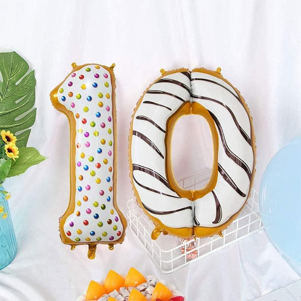 Balon din Folie Metalizata Flippy, Figurina Cifra, Model Candy, Tema Aniversare 100 cm, Ambalaj Individual, Pai inclus, Umflare cu Aer sau Heliu, Multicolor, Cifra 1 [6]