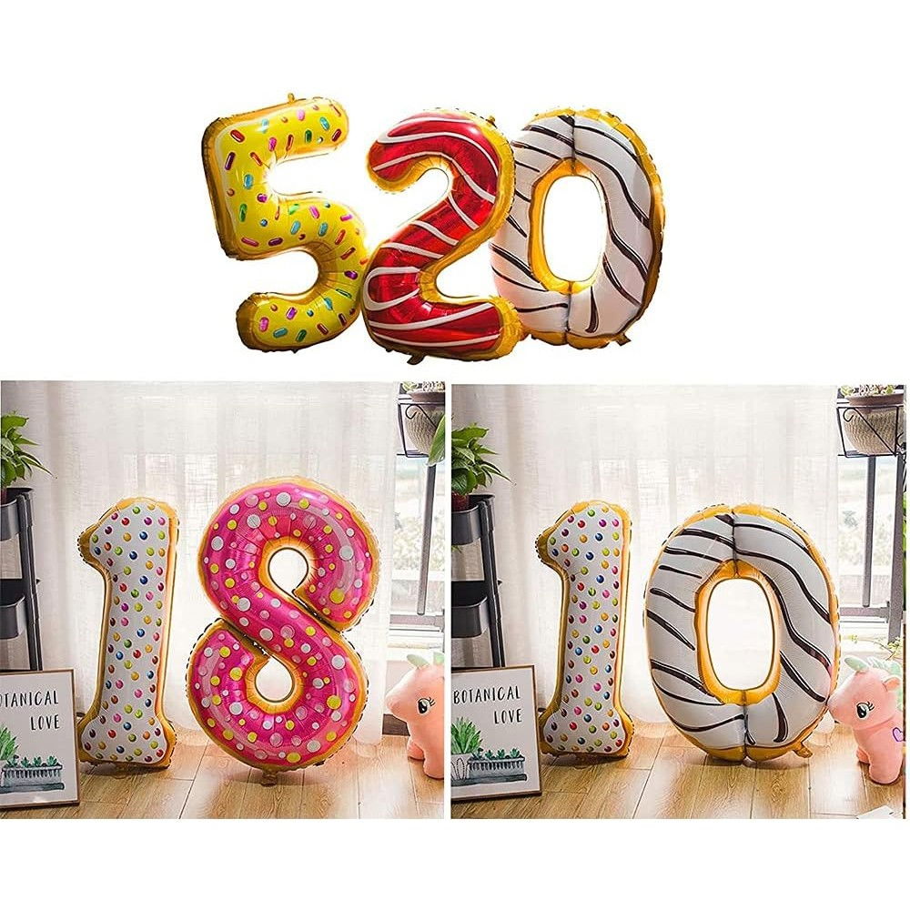 Balon din Folie Metalizata Flippy, Figurina Cifra, Model Candy, Tema Aniversare 100 cm, Ambalaj Individual, Pai inclus, Umflare cu Aer sau Heliu, Multicolor, Cifra 1 [5]