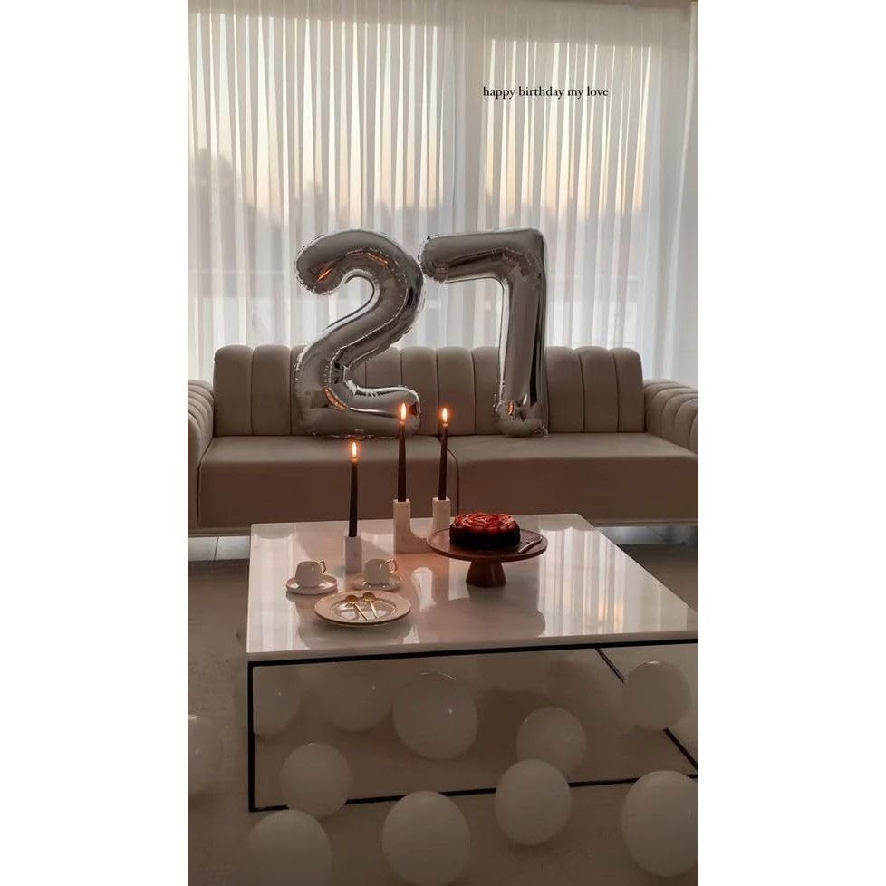 Balon din Folie Metalizata, Flippy, Figurina Cifra, Tema Aniversare 40 cm, Ambalaj Individual, Pai inclus, Umflare cu Aer sau Heliu, Argintiu, Cifra 2 [6]