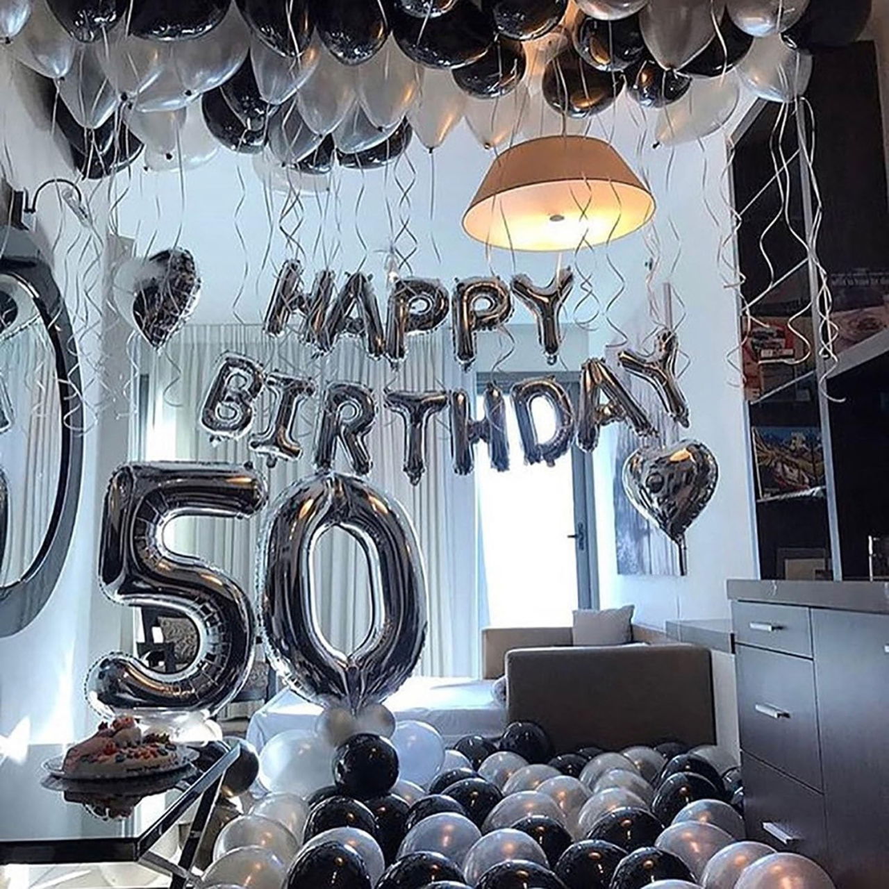 Balon din Folie Metalizata Flippy, Figurina Cifra, Tema Aniversare 40 cm, Ambalaj Individual, Pai inclus, Umflare cu Aer sau Heliu, Argintiu, Cifra 5 [5]