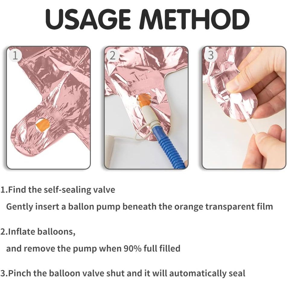 Balon din Folie Metalizata Flippy, Figurina Cifra, Tema Aniversare 40 cm, Ambalaj Individual, Pai inclus, Umflare cu Aer sau Heliu, Rose Gold, Cifra 9 [6]