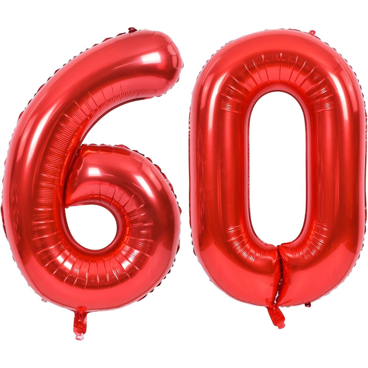 Balon din Folie Metalizata Flippy, Figurina Cifra, Tema Aniversare 80 cm, Ambalaj Individual, Pai inclus, Umflare cu Aer sau Heliu, Rosu, Cifra 0 [4]