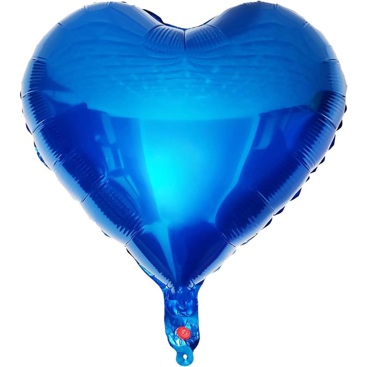 Balon din Folie Metalizata, Flippy, Figurina Inimioara, Model Simplu, Tematica Iubire, 40 cm, Ambalaj Individual, Pai Inclus, Umflare cu Aer sau Heliu, Albastru [5]