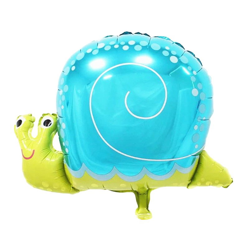 Balon din Folie Metalizata, Flippy, Figurina Melc, Tema Animalute, 30 cm, Ambalaj Individual, Pai Inclus, Umflare cu Aer sau Heliu, Albastru [2]