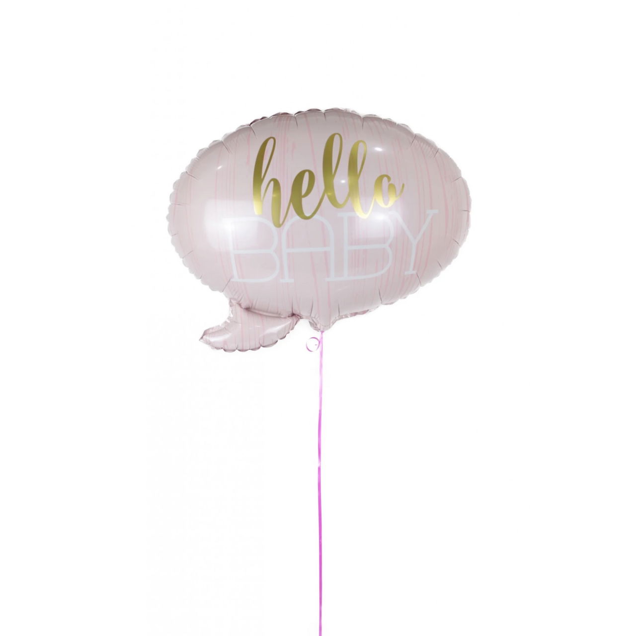 Balon din Folie Metalizata, Flippy, Figurina Norisor, Tema Hello Baby , 59x50 cm, Ambalaj Individual, Pai Inclus, Umflare cu Aer sau Heliu, Roz [4]