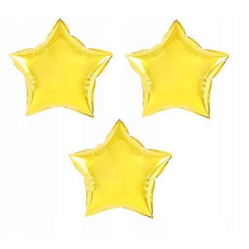 Balon din Folie Metalizata, Flippy, Figurina Stea, Model Simplu, Tematica Aniversare, 40 cm, Ambalaj Individual, Pai Inclus, Umflare cu Aer sau Heliu, Auriu [3]