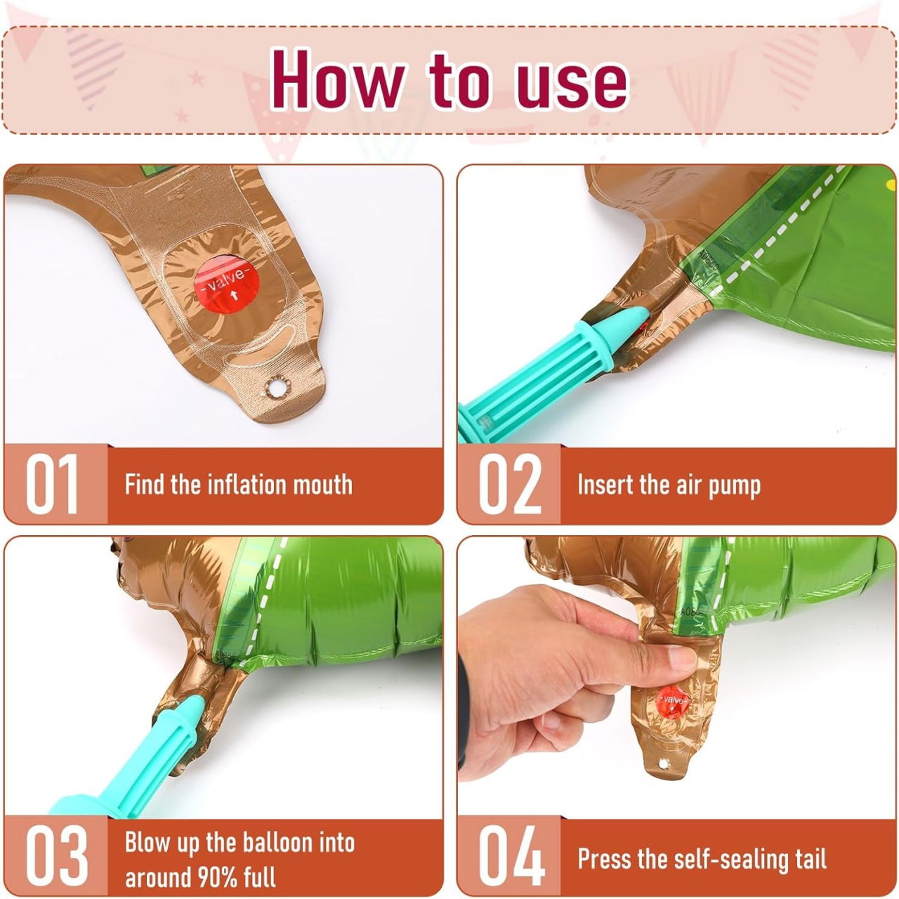 Balon din Folie Metalizata, Flippy, Figurine Animalute, Model Ursulet cu Tort Aniversar, 124x65 cm, Ambalaj Individual, Pai Inclus, Umflare cu Aer sau Heliu, Multicolor [5]