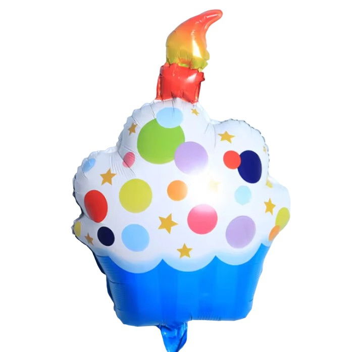 Balon din Folie Metalizata, Flippy, Figurine Dulciuri, Model 1, Tematica Prajitura Aniversara, 68x44 cm, Ambalaj Individual, Pai Inclus, Umflare cu Aer sau Heliu, Multicolor [5]
