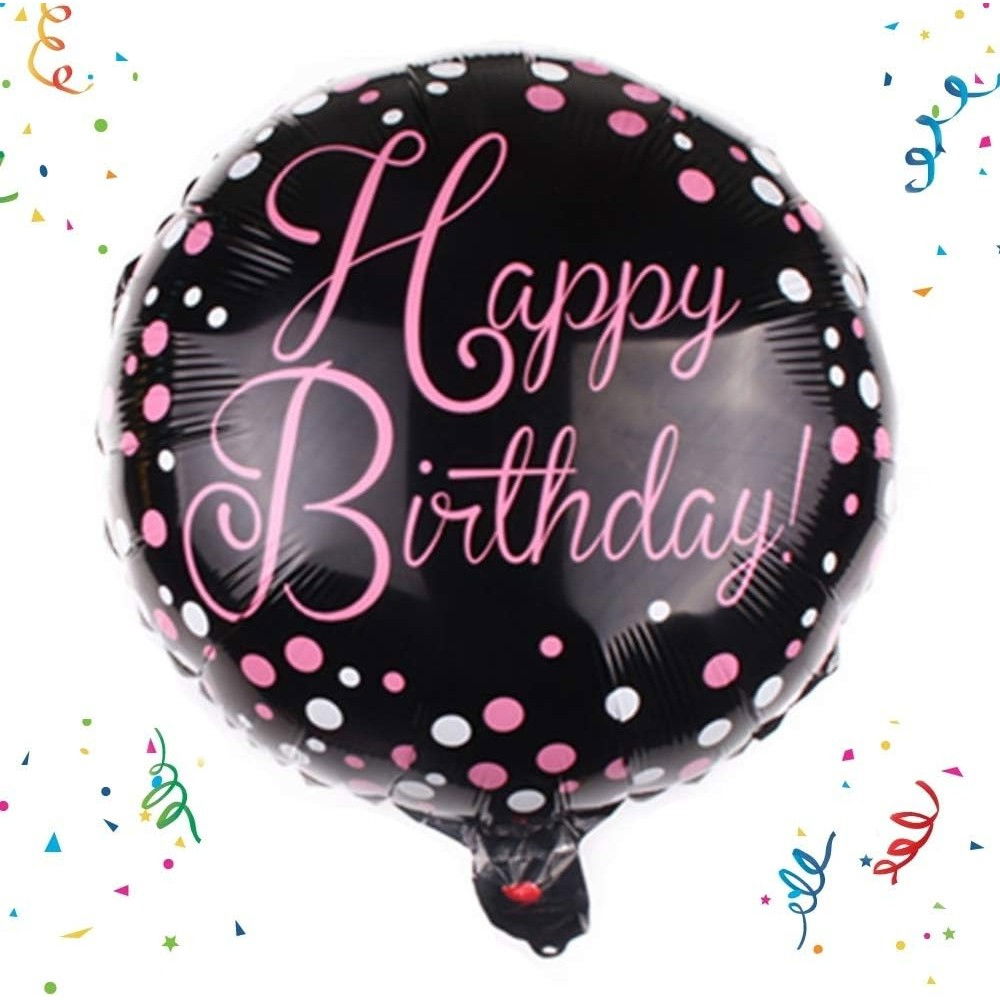 Balon din Folie Metalizata, Flippy, Figurine, Model 2, Happy Birthday, Tematica Aniversare, 45 cm, Ambalaj Individual, Pai Inclus, Umflare cu Aer sau Heliu, Multicolor [4]