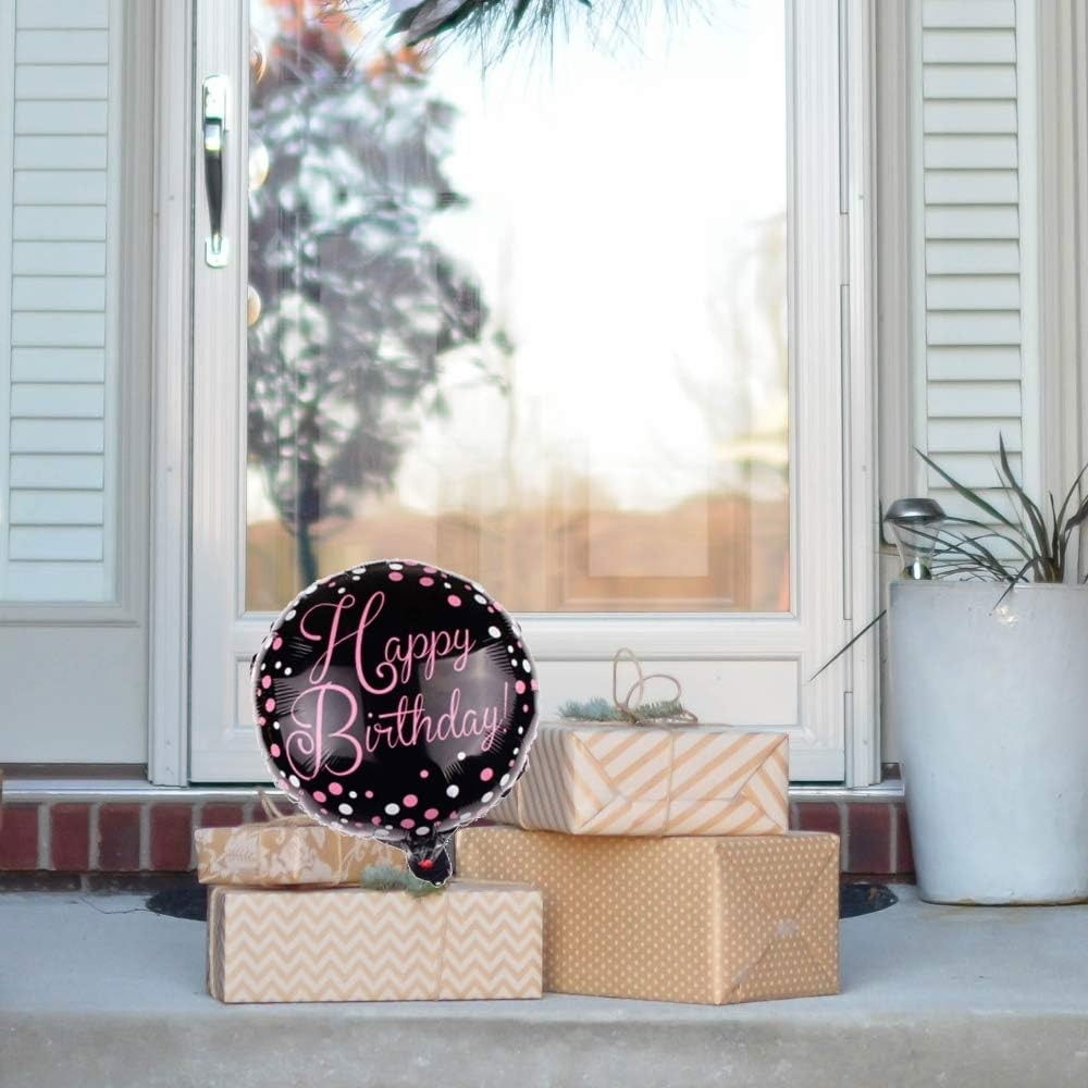Balon din Folie Metalizata, Flippy, Figurine, Model 2, Happy Birthday, Tematica Aniversare, 45 cm, Ambalaj Individual, Pai Inclus, Umflare cu Aer sau Heliu, Multicolor [5]