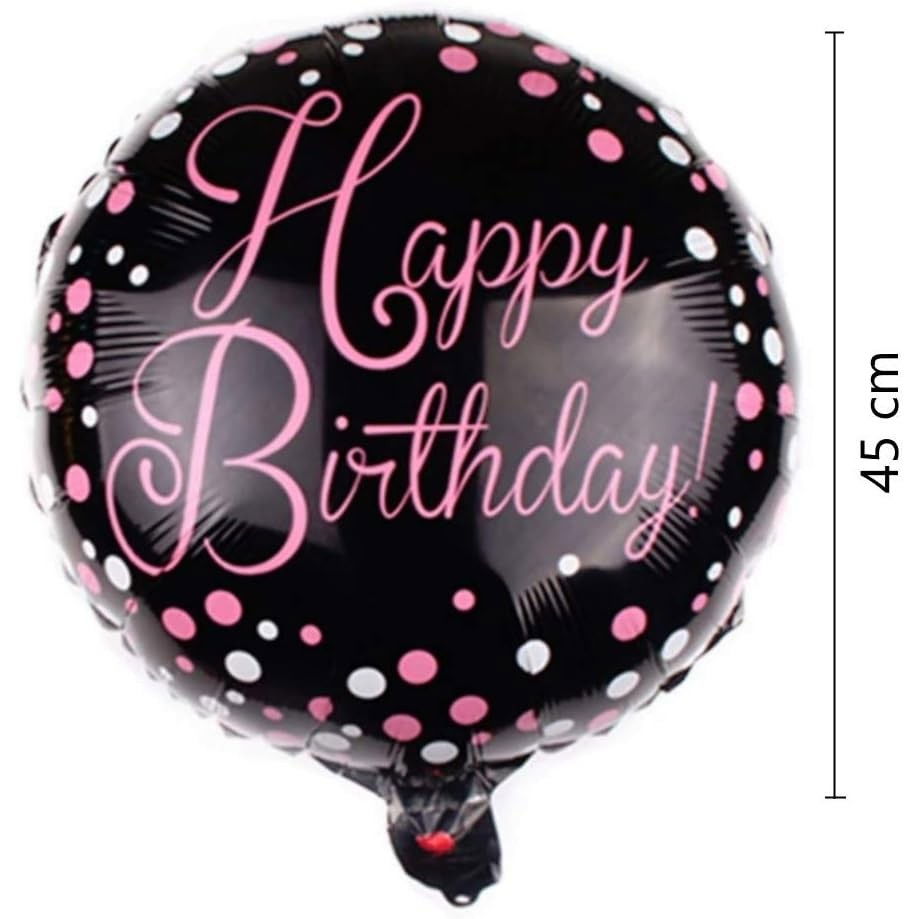 Balon din Folie Metalizata, Flippy, Figurine, Model 2, Happy Birthday, Tematica Aniversare, 45 cm, Ambalaj Individual, Pai Inclus, Umflare cu Aer sau Heliu, Multicolor [6]