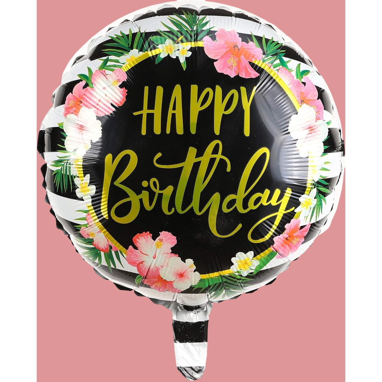 Balon din Folie Metalizata, Flippy, Figurine, Model 4, Happy Birthday, Tematica Aniversare, 45 cm, Ambalaj Individual, Pai Inclus, Umflare cu Aer sau Heliu, Multicolor [5]