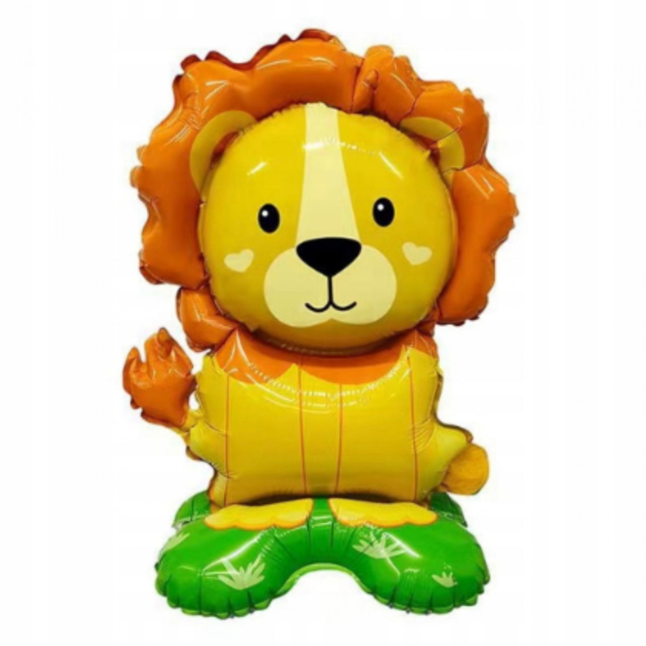 Balon din Folie Metalizata, Flippy, Mini Figurine Animalute, Model Leu, Tematica Aniversare, 39x58 cm, Ambalaj Individual, Pai Inclus, Umflare cu Aer sau Heliu, Multicolor [5]