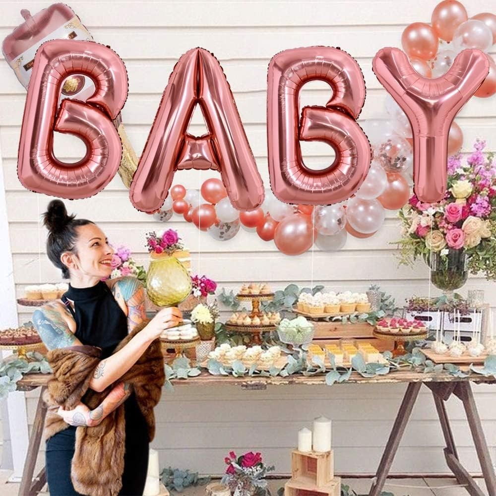 Balon Folie Metalizata Litera B, Flippy, 100 cm, Umflati cu Heliu sau Aer, Ambalaj Individual, Pai inclus, Rose Gold [9]