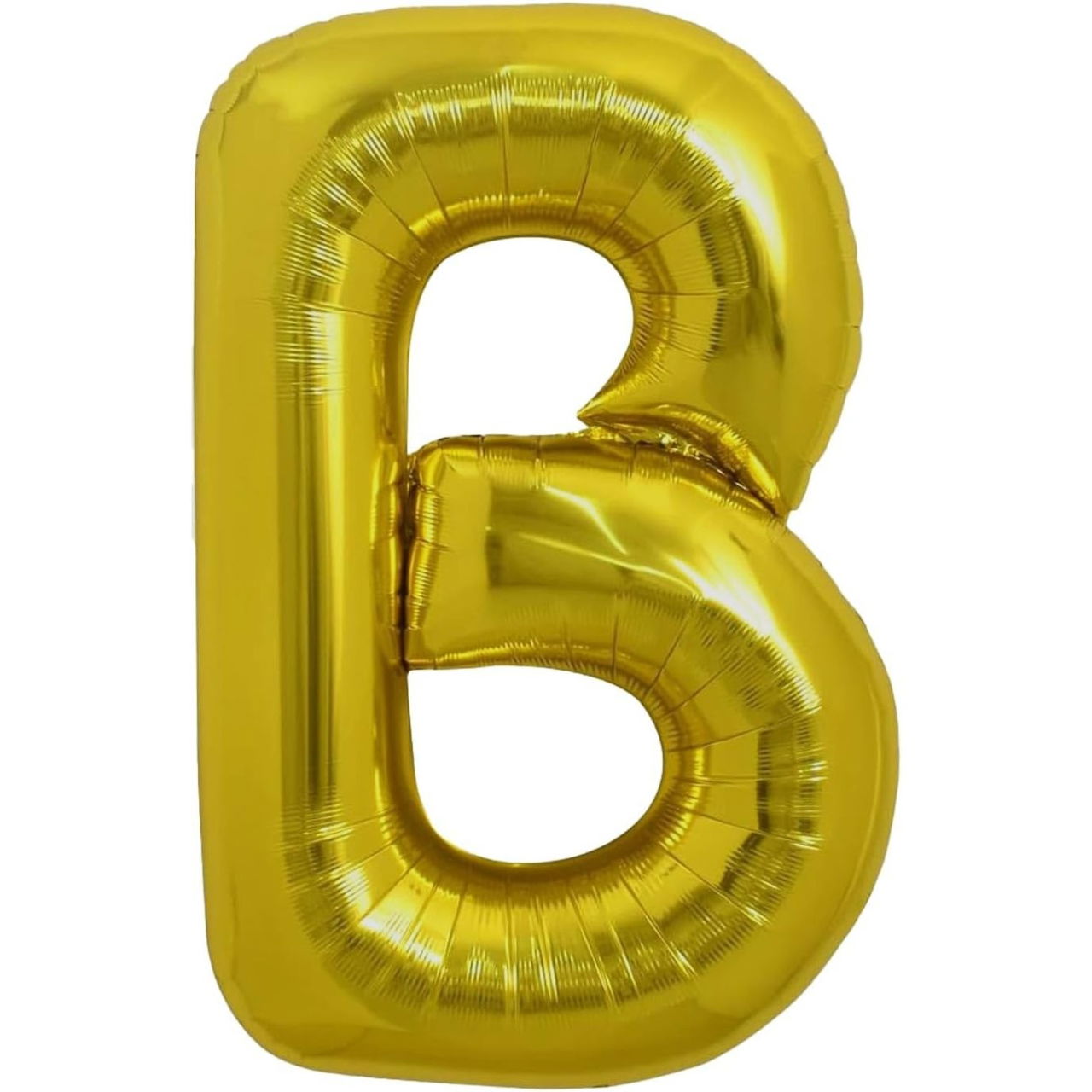 Balon Folie Metalizata Litera B, Flippy, 80 cm, Umflati cu Heliu sau Aer, Ambalaj Individual, Pai inclus, Auriu [1]