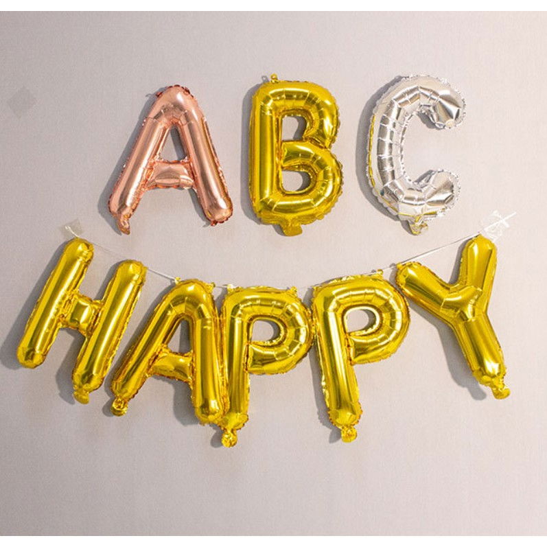 Balon Folie Metalizata Litera C, Flippy, 40 cm, Umflati cu Heliu sau Aer, Ambalaj Individual, Pai inclus, Auriu [5]