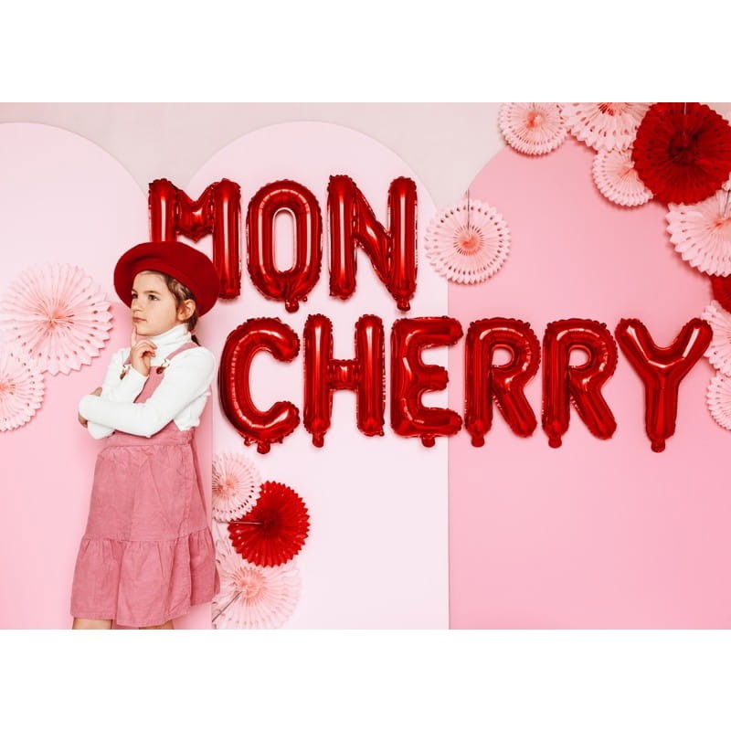 Balon Folie Metalizata Litera E, Flippy, 40 cm, Umflati cu Heliu sau Aer, Ambalaj Individual, Pai inclus, Rosu [4]