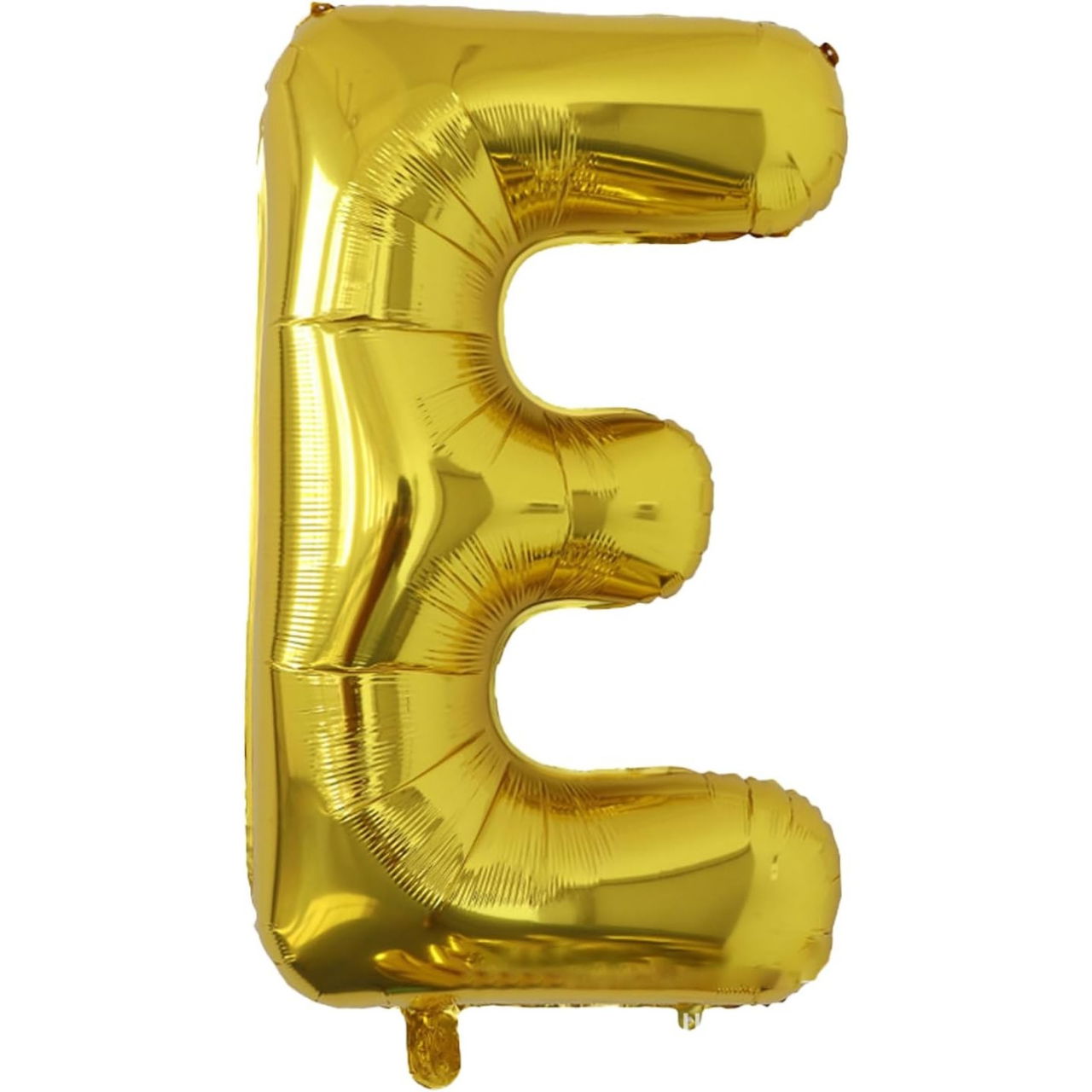 Balon Folie Metalizata Litera E, Flippy, 80 cm, Umflati cu Heliu sau Aer, Ambalaj Individual, Pai inclus, Auriu [1]