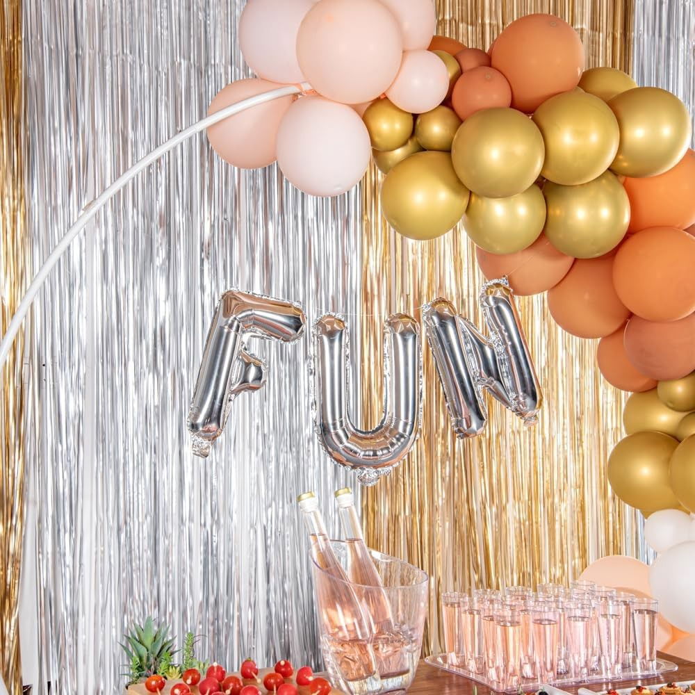 Balon Folie Metalizata Litera F, Flippy, 80 cm, Umflati cu Heliu sau Aer, Ambalaj Individual, Pai inclus, Argintiu [2]