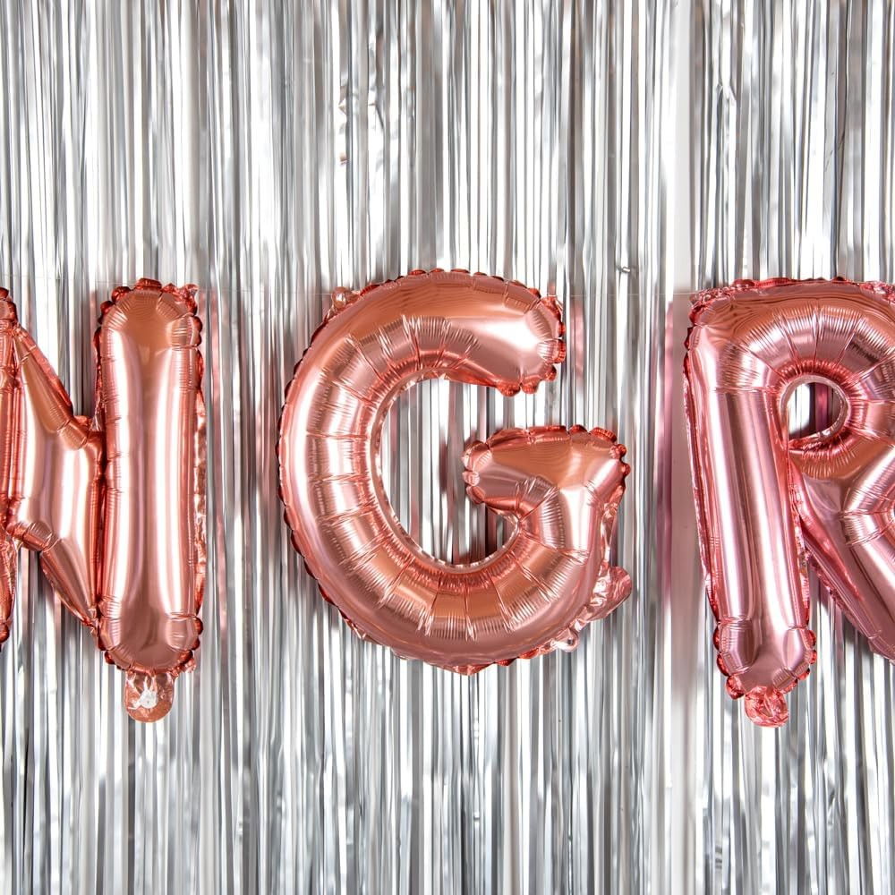 Balon Folie Metalizata Litera G, Flippy, 40 cm, Umflati cu Heliu sau Aer, Ambalaj Individual, Pai inclus, Rose Gold [5]