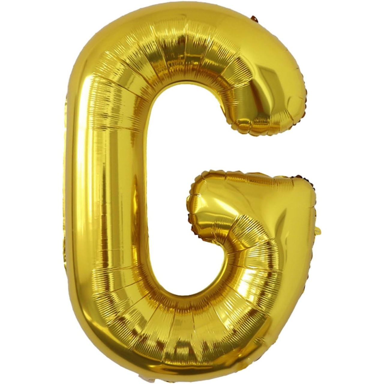 Balon Folie Metalizata Litera G, Flippy, 80 cm, Umflati cu Heliu sau Aer, Ambalaj Individual, Pai inclus, Auriu [1]