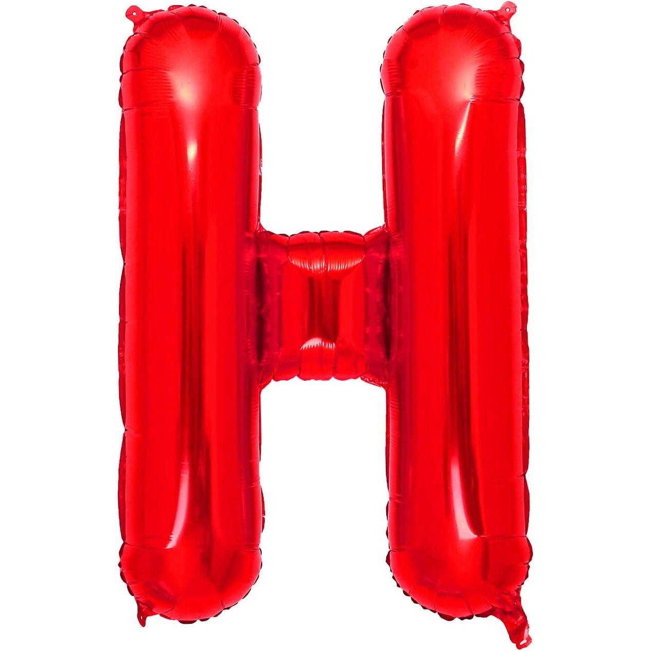 Balon Folie Metalizata Litera H, Flippy, 40 cm, Umflati cu Heliu sau Aer, Ambalaj Individual, Pai inclus, Rosu [4]