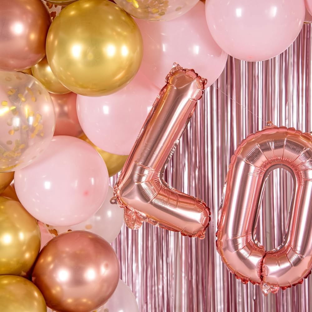 Balon Folie Metalizata Litera L, Flippy, 40 cm, Umflati cu Heliu sau Aer, Ambalaj Individual, Pai inclus, Rose Gold [5]