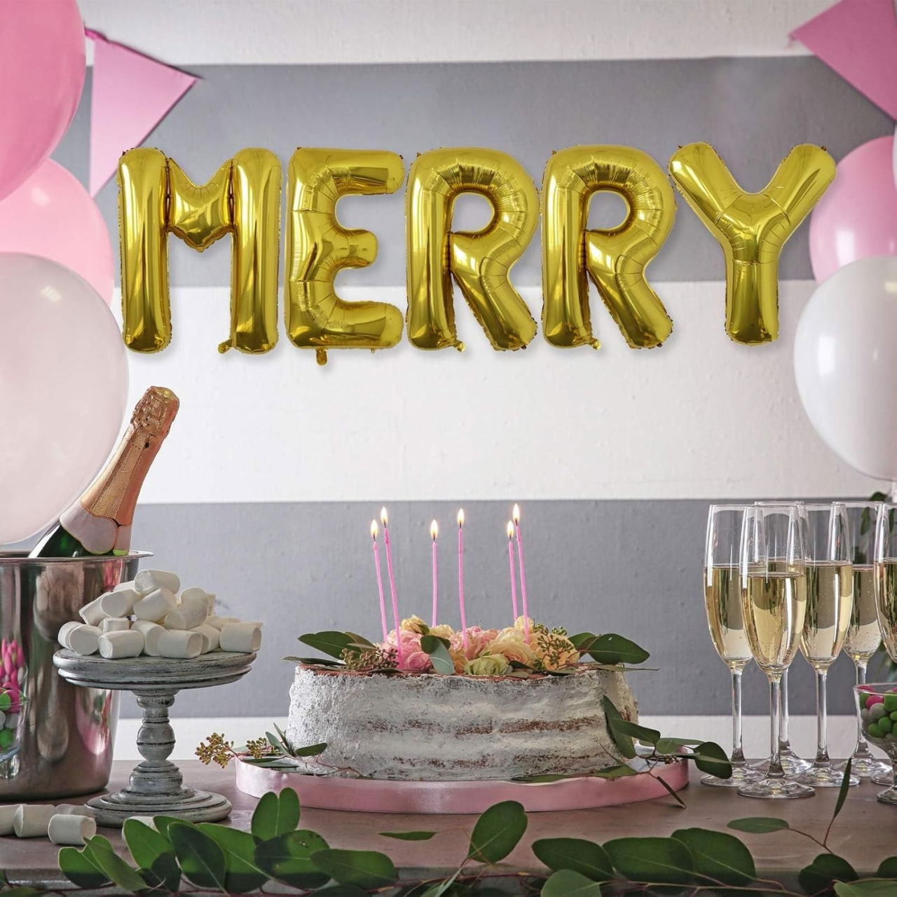 Balon Folie Metalizata Litera M, Flippy, 40 cm, Umflati cu Heliu sau Aer, Ambalaj Individual, Pai inclus, Auriu [3]