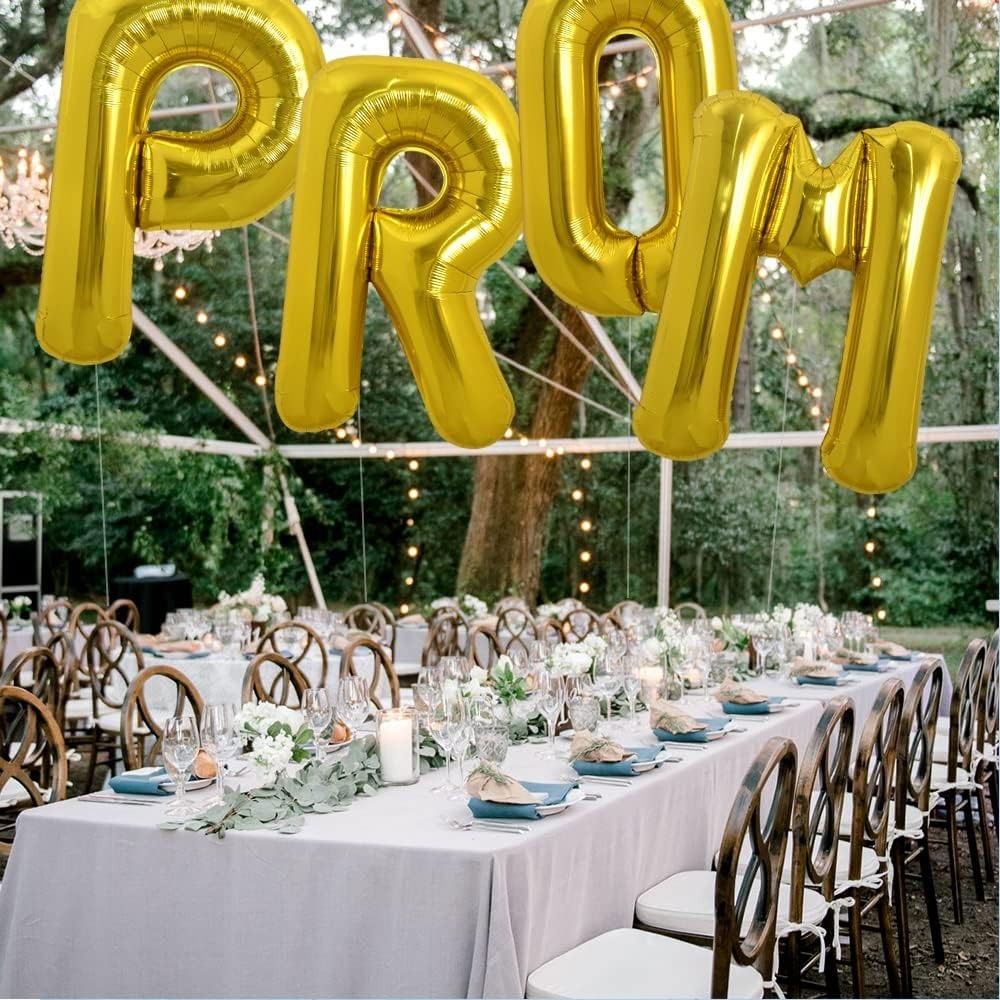 Balon Folie Metalizata Litera M, Flippy, 80 cm, Umflati cu Heliu sau Aer, Ambalaj Individual, Pai inclus, Auriu [6]