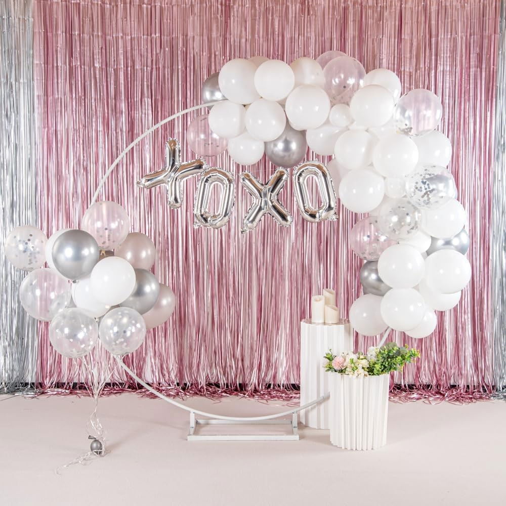 Balon Folie Metalizata Litera O, Flippy, 40 cm, Umflati cu Heliu sau Aer, Ambalaj Individual, Pai inclus, Argintiu [5]