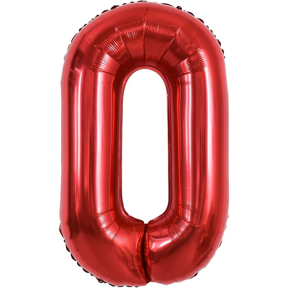 Balon Folie Metalizata Litera O, Flippy, 40 cm, Umflati cu Heliu sau Aer, Ambalaj Individual, Pai inclus, Rosu [5]