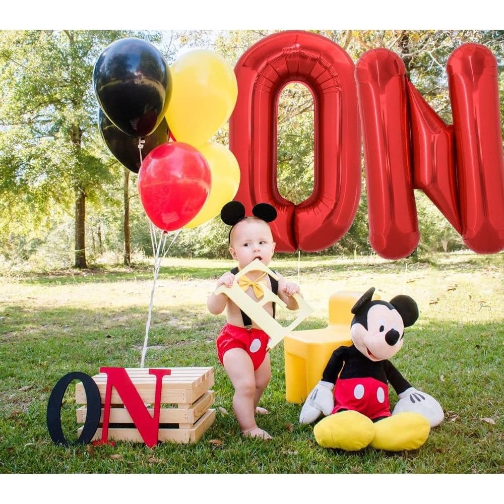 Balon Folie Metalizata Litera O, Flippy, 40 cm, Umflati cu Heliu sau Aer, Ambalaj Individual, Pai inclus, Rosu [6]