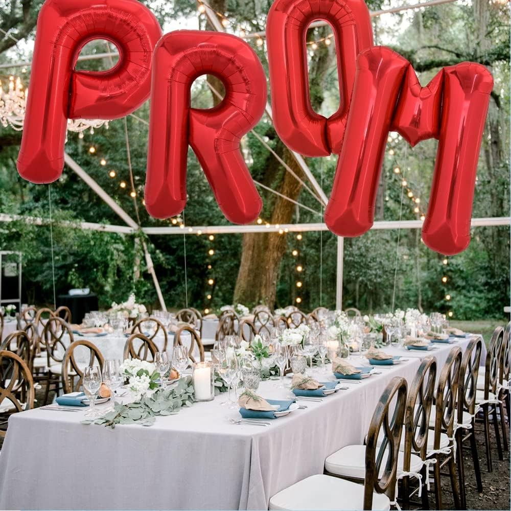 Balon Folie Metalizata Litera P, Flippy, 40 cm, Umflati cu Heliu sau Aer, Ambalaj Individual, Pai inclus, Rosu [3]