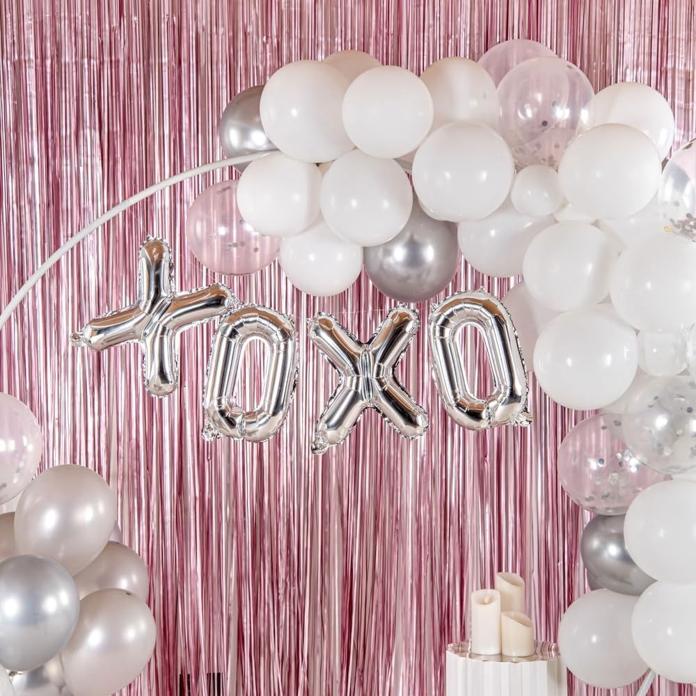 Balon Folie Metalizata Litera X, Flippy, 40 cm, Umflati cu Heliu sau Aer, Ambalaj Individual, Pai inclus, Argintiu [5]