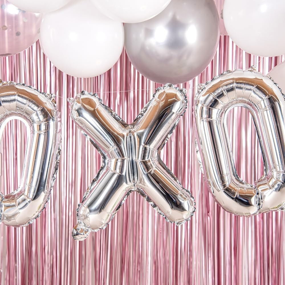 Balon Folie Metalizata Litera X, Flippy, 80 cm, Umflati cu Heliu sau Aer, Ambalaj Individual, Pai inclus, Argintiu [2]