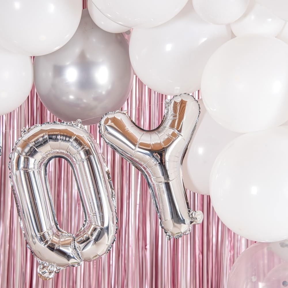 Balon Folie Metalizata Litera Y, Flippy, 80 cm, Umflati cu Heliu sau Aer, Ambalaj Individual, Pai inclus, Argintiu [2]