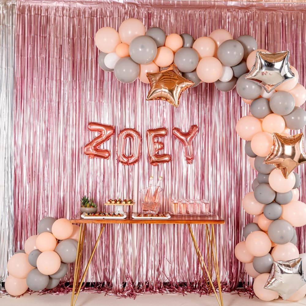 Balon Folie Metalizata Litera Z, Flippy, 40 cm, Umflati cu Heliu sau Aer, Ambalaj Individual, Pai inclus, Rose Gold [5]