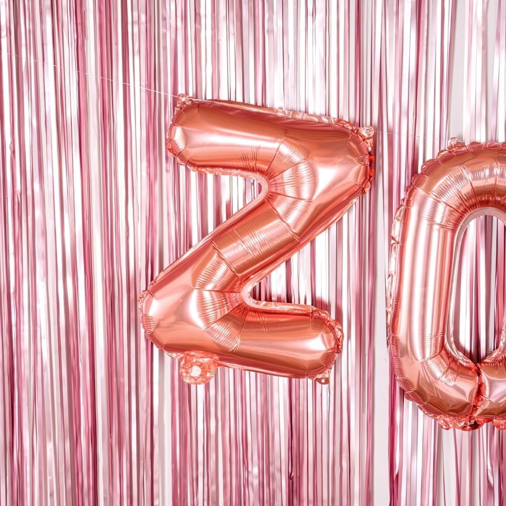 Balon Folie Metalizata Litera Z, Flippy, 40 cm, Umflati cu Heliu sau Aer, Ambalaj Individual, Pai inclus, Rose Gold [4]
