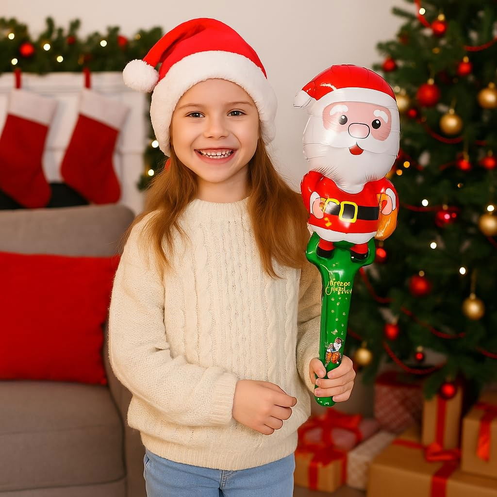 Balon Mos Craciun, Flippy, din Folie de Aluminiu, de Mana, Tema Craciun, 27 x 80 cm, Multicolor [3]