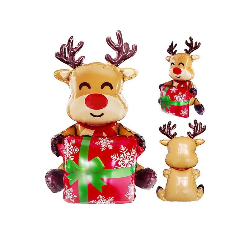 Balon Ren, Flippy, din Folie de Aluminiu, 149x115 cm, Maro [3]