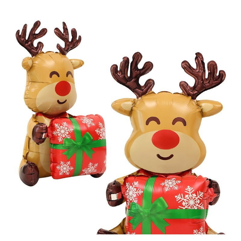 Balon Ren, Flippy, din Folie de Aluminiu, 149x115 cm, Maro [2]