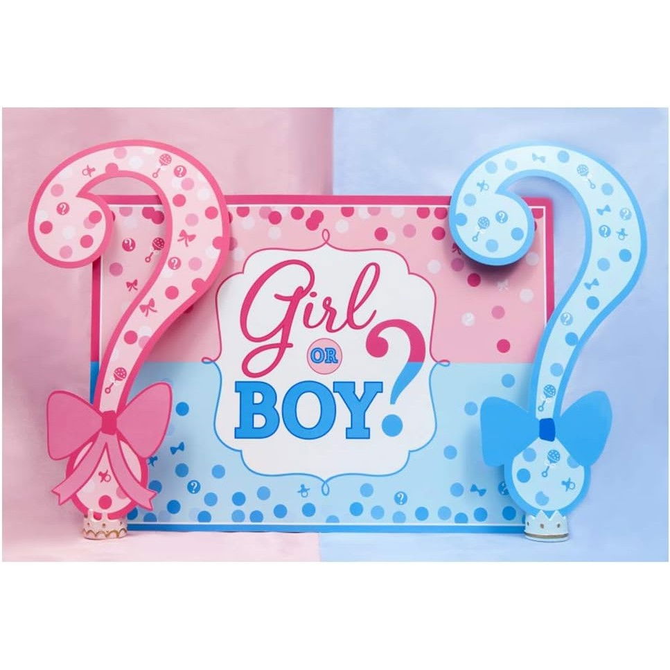 Banner pentru Petrecere, Flippy, Model Girl or Boy, Tematica Gender Reveal, 150 x 100 cm, Albastru Roz [1]