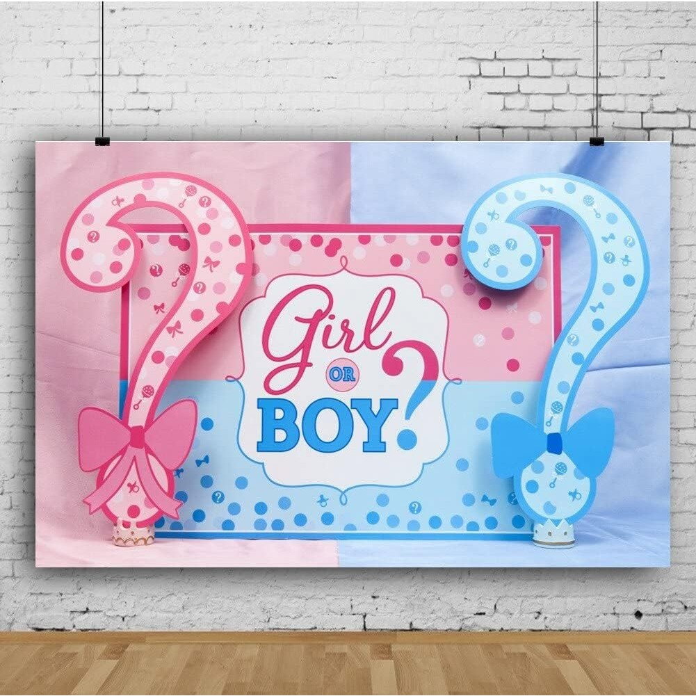 Banner pentru Petrecere, Flippy, Model Girl or Boy, Tematica Gender Reveal, 150 x 100 cm, Albastru Roz [4]