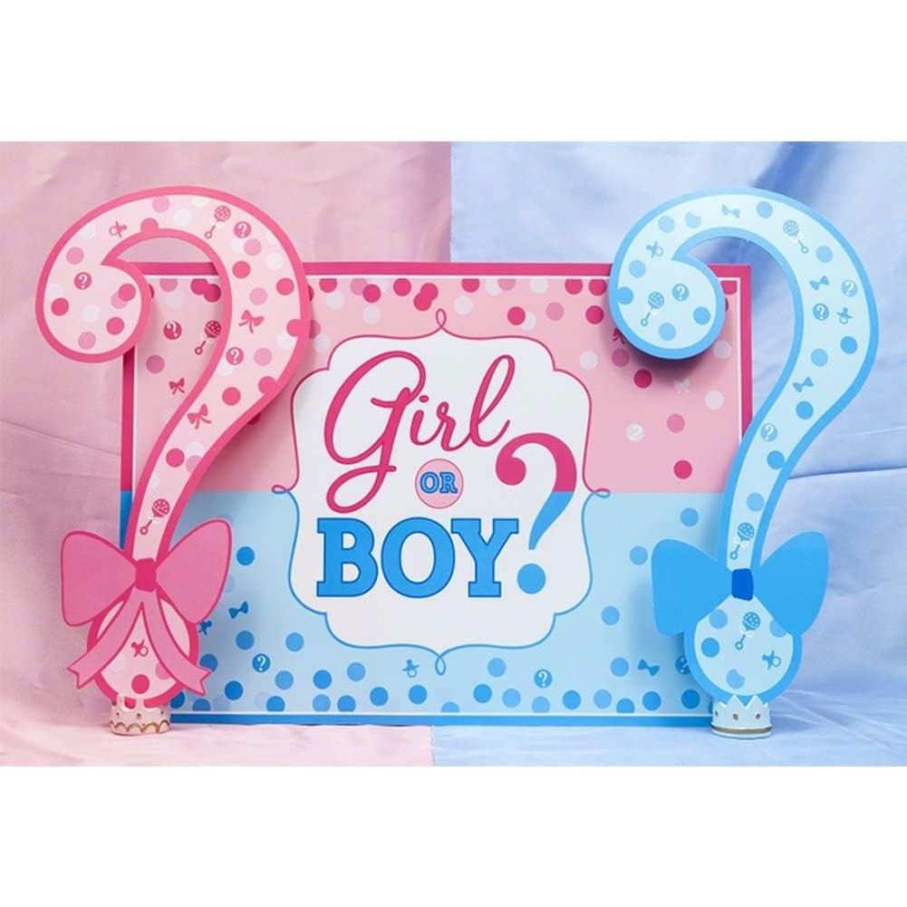 Banner pentru Petrecere, Flippy, Model Girl or Boy, Tematica Gender Reveal, 150 x 100 cm, Albastru Roz [7]