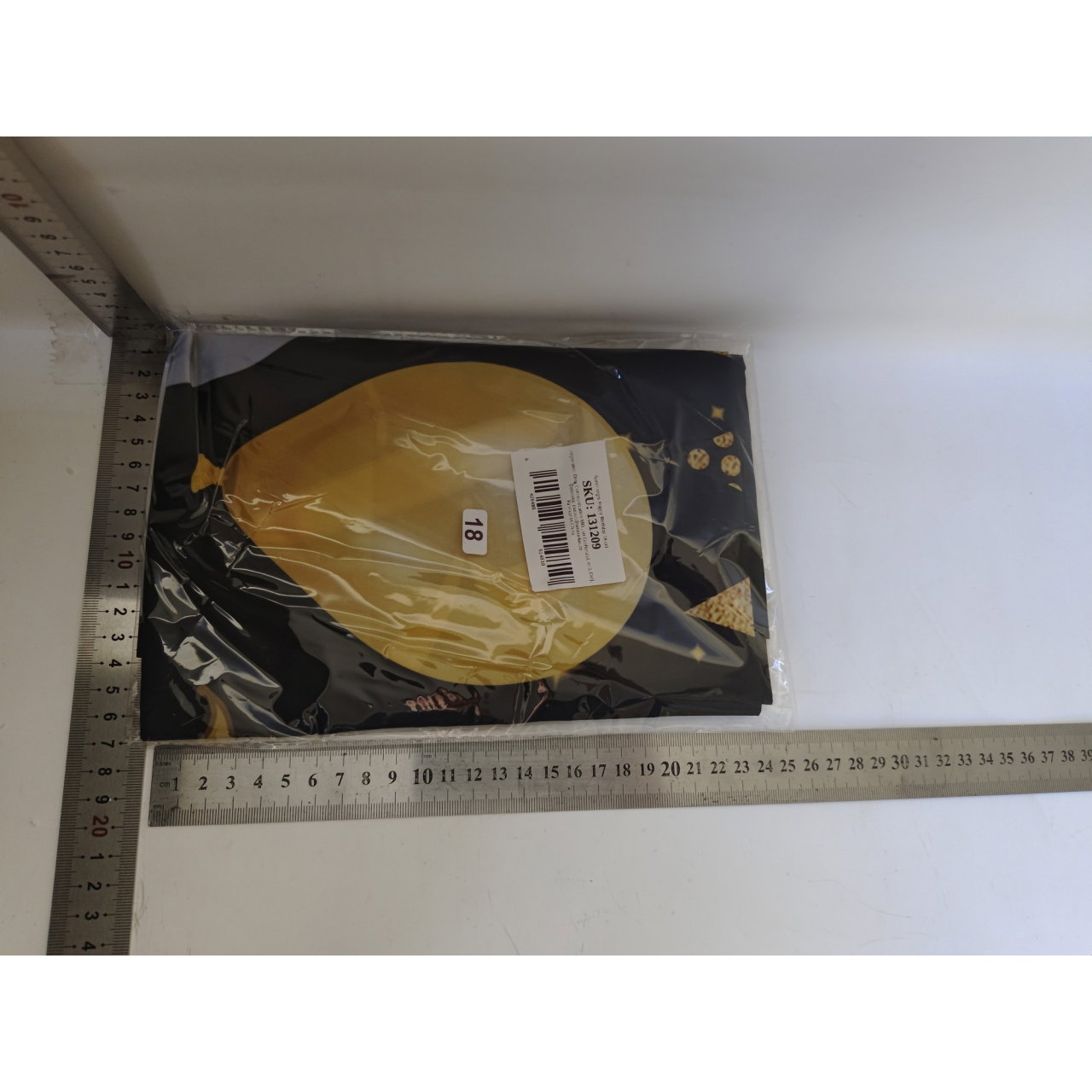 Banner pentru Petrecere, Flippy, Model Happy Birthday, Tematica Majorat, Aniversare 18 Ani, 185x90 cm, Negru [5]