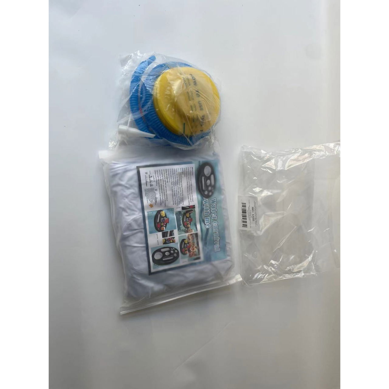 Bar gonflabil/Suport de pahare plutitor, Flippy, cu 9 compartimente, pompa inclusa, PVC, Negru, 25x18,5x4 cm [6]