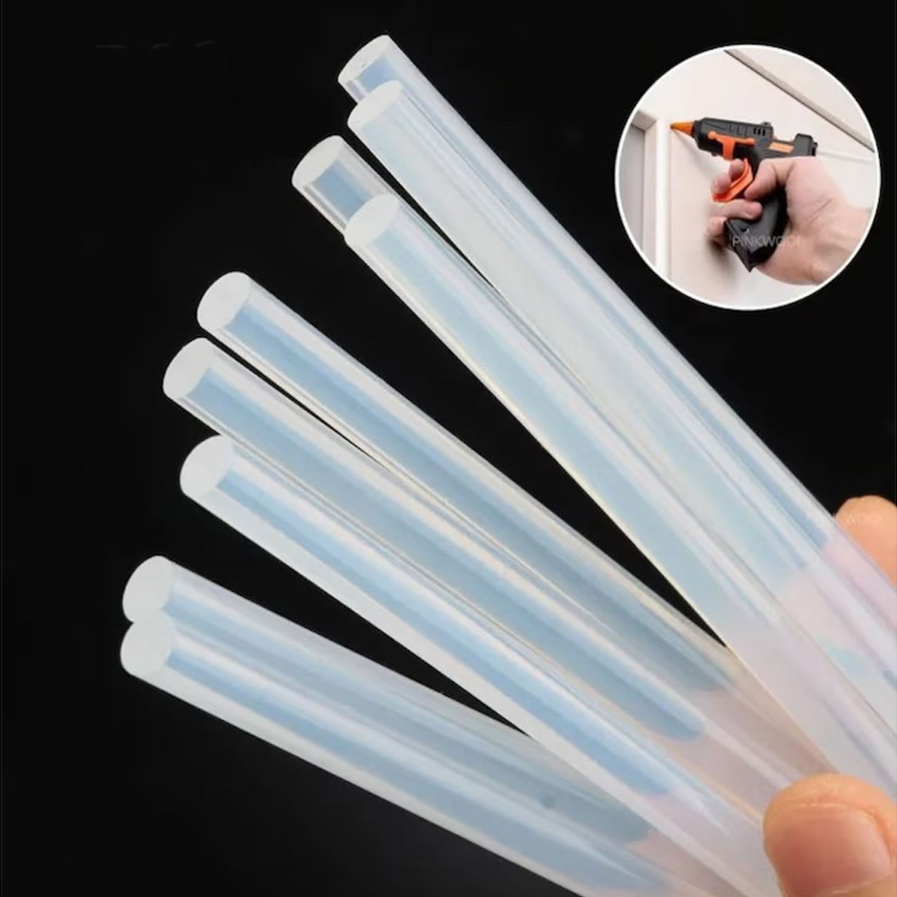 Batoane Adeziv Terminc, Flippy, Pentru Pistol de Lipit, Silicon Transparent, Lipire Calda, Diametru 7 x 150 mm, Transparent  [3]